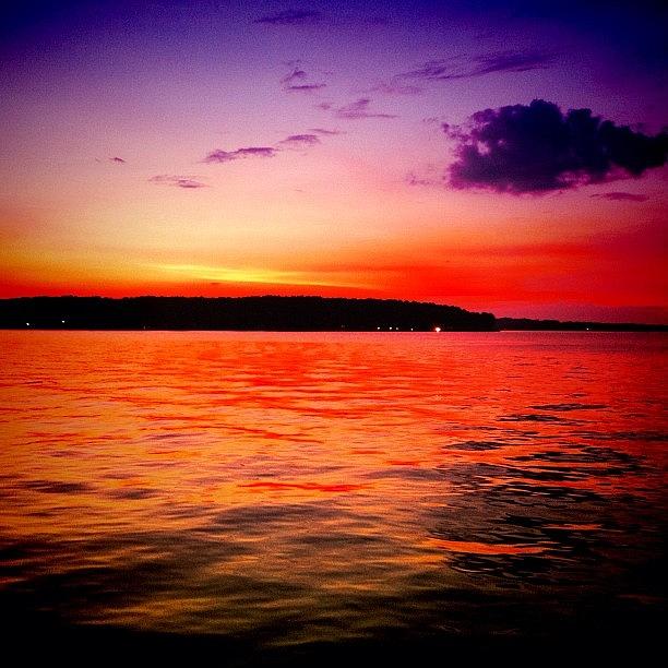 Nature Photograph - Sunset On The Lake by Jeff Jordan