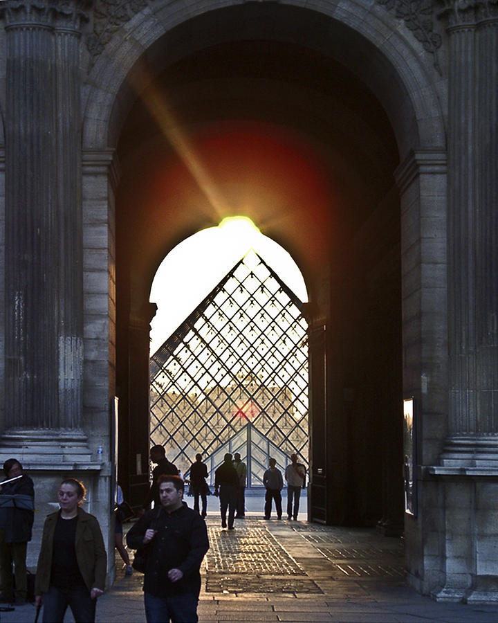 Sunset On The Louvre Photograph by John and Julie Black