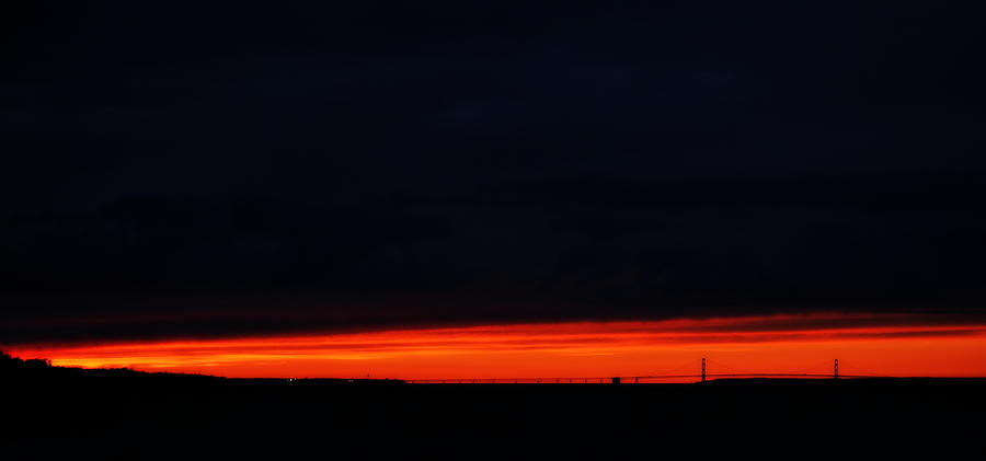 Lake Michigan Photograph - Sunset  On The Straits  by Marysue Ryan