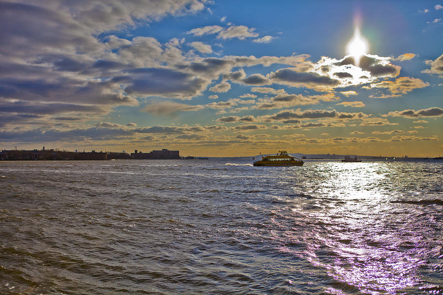 New York City Photograph - Sunset on the water by Theodore Jones