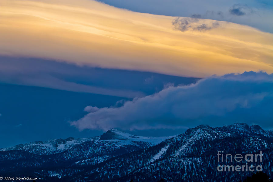 Sunset  Over Freel Peak Photograph