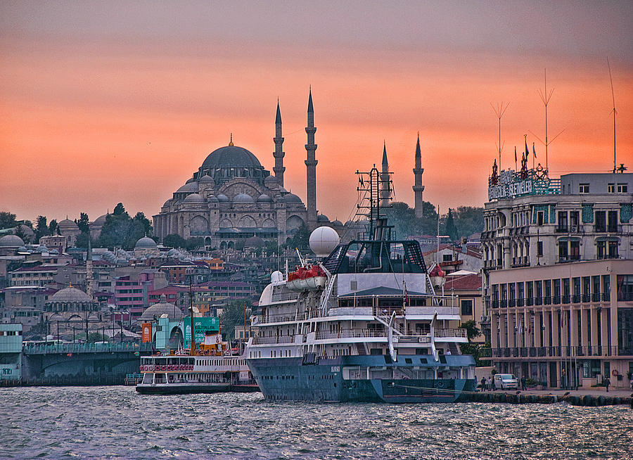 Sunset over Istanbul Photograph by Betty Eich