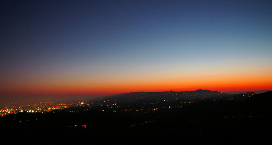 Sunset Photograph - Sunset over Los Angeles by Jera Sky