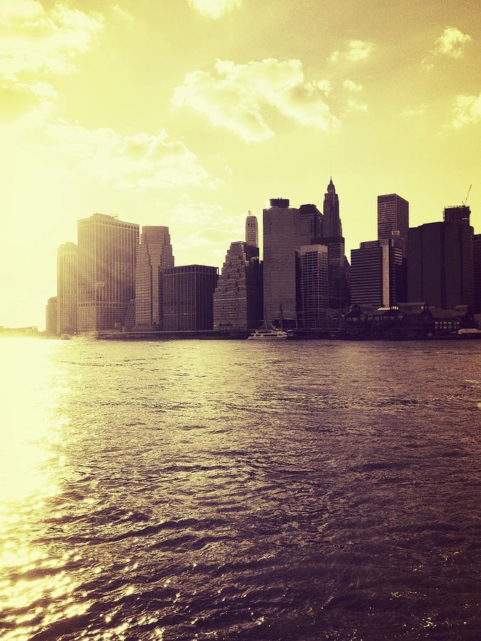 New York City Photograph - Sunset Over Manhattan by Vivienne Gucwa