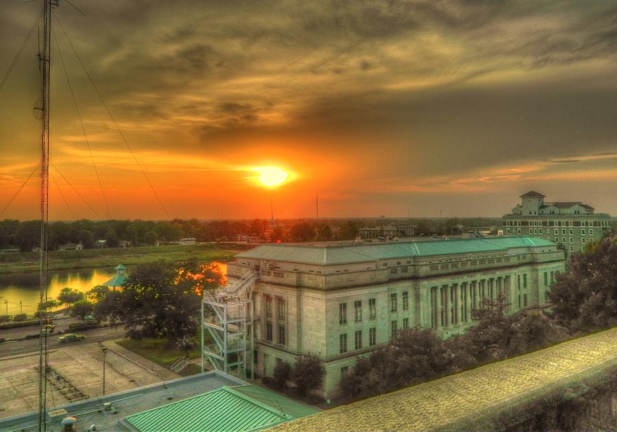 Sunset Over Monroe Courthouse Photograph by Ester McGuire