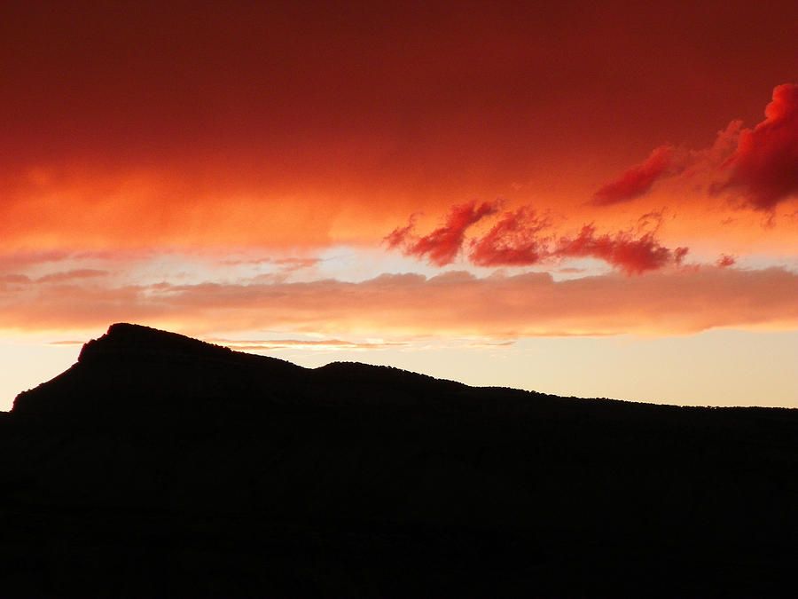 Sunset Photograph - Sunset over Mountan Peak by Margaret  Slaugh