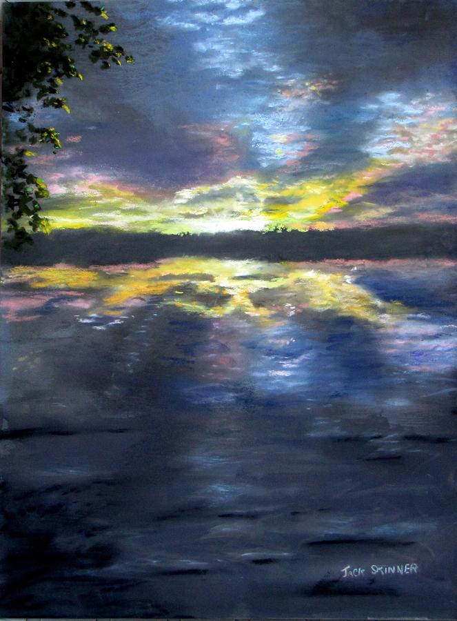 Sunset Over Mystic Lakes Painting by Jack Skinner
