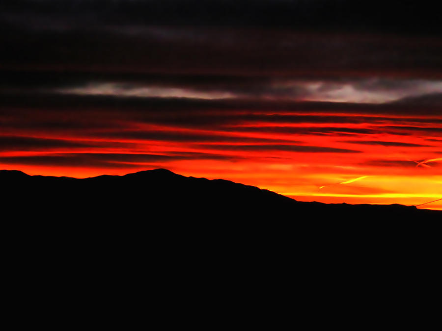 Sunset over Pikes Peak Photograph by Ellen Heaverlo