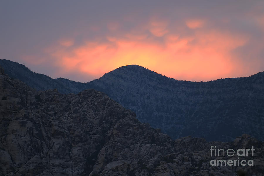 Sunset over Red Rock Photograph by Art Whitton