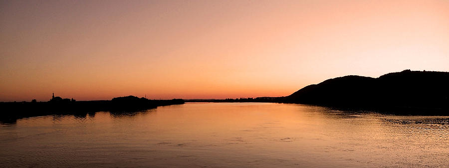 Sunset over the Danube ... Photograph by Juergen Weiss