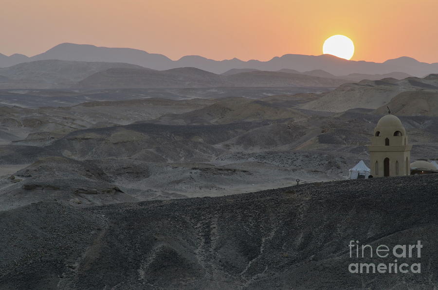 Nature Photograph - Sunset over the mountains at Marsa Shagra by Sami Sarkis