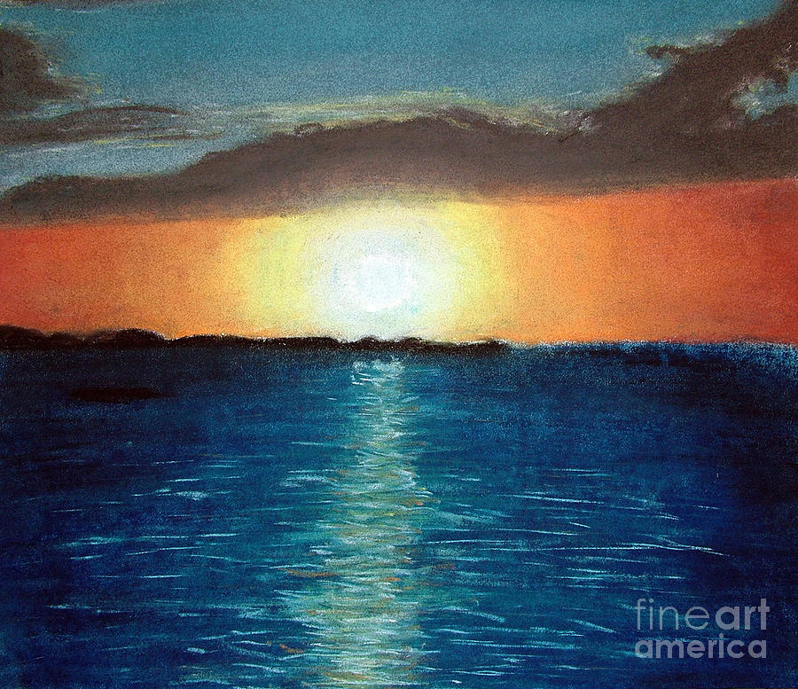 oil pastels paintings sunset