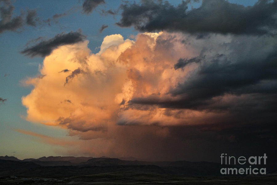 Landscape Photograph - Sunset Rain by Edward R Wisell
