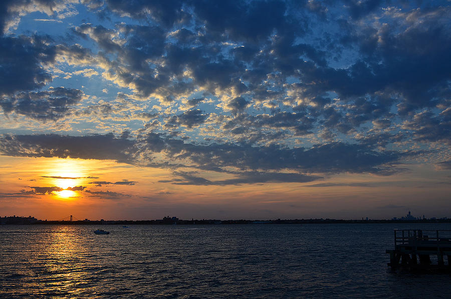 Sunset Photograph - Sunset Rockaway Point Pier by Maureen E Ritter