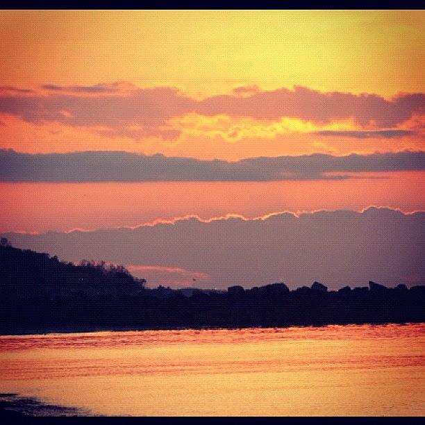 Spring Photograph - Sunset #shore #sand #clouds #longisland by Lisa Thomas
