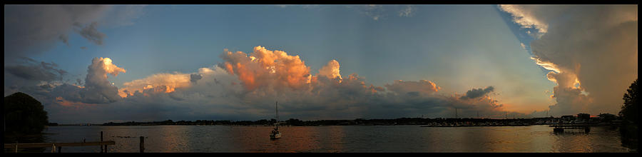 Sunset Storm Clouds Panorama Photograph by Tim Nyberg