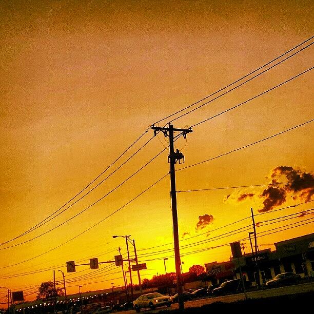 Car Photograph - Sunset Street by Jermaine Young