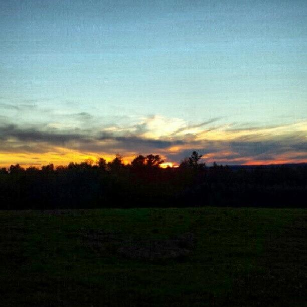 Sunset Photograph - #sunset #sunshine #blueskies #goodnight by Laura Vaillancourt