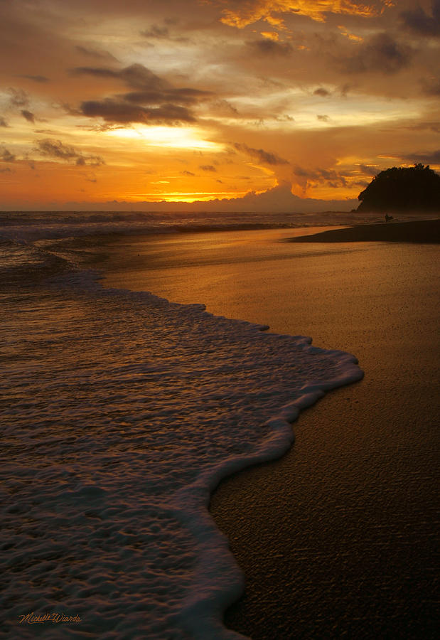 Sunset Surf Playa Hermosa Costa Rica Photograph by Michelle Constantine
