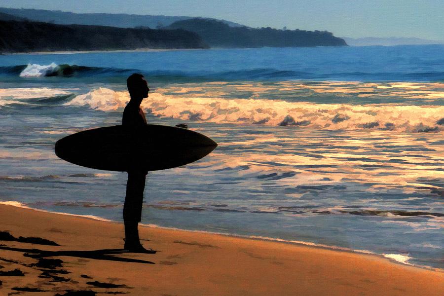 Sunset Surfer Photograph by Dave Nielsen - Pixels