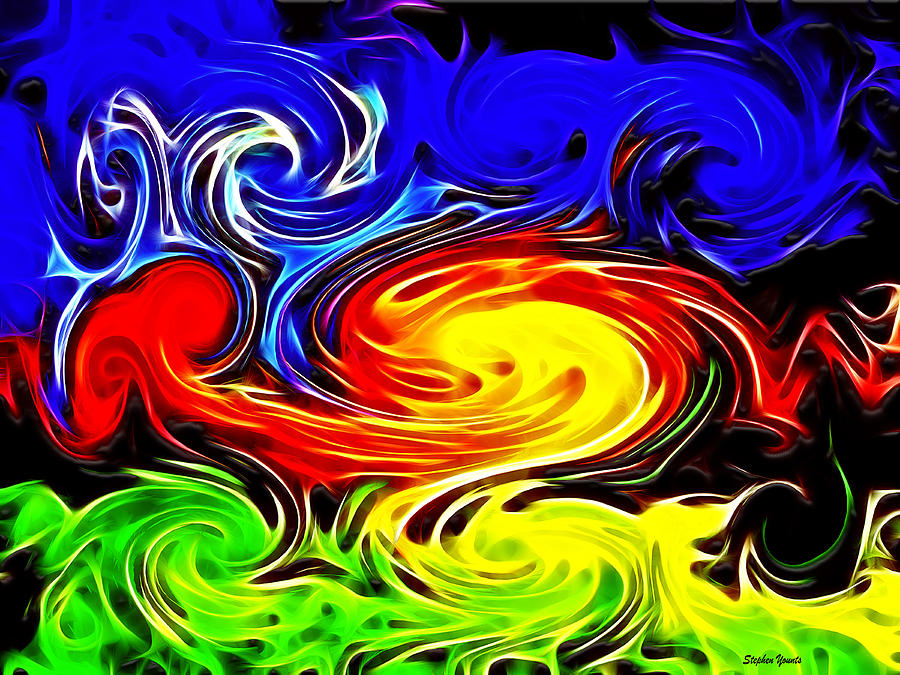 Sunset Swirl Mixed Media by Stephen Younts