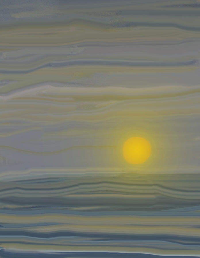 Sunset Three Abstract Digital Art by Ian  MacDonald