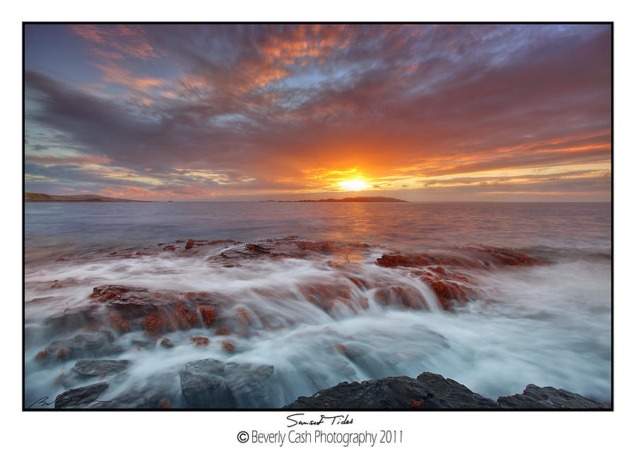 Sunset Tides - Cemlyn Photograph by B Cash