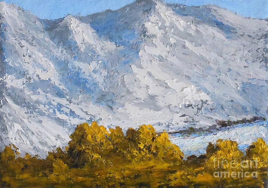 Sunset Valley in Winter Painting by Fred Wilson