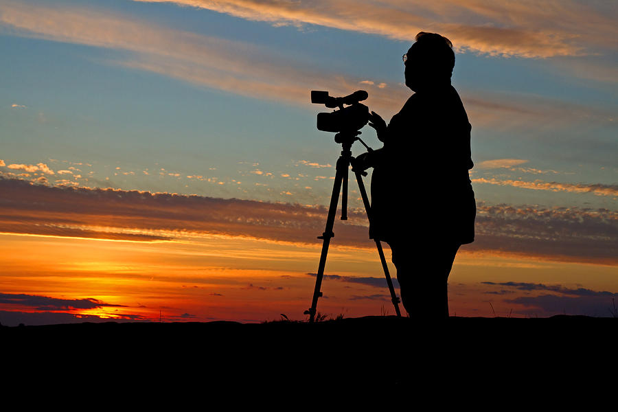 Sunset Videographer Photograph by David Freuthal