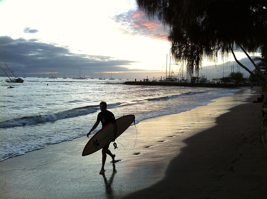 Sunset Surf Photograph by Kathy Corday
