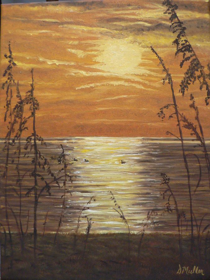Sunsetting Painting by Donna Muller