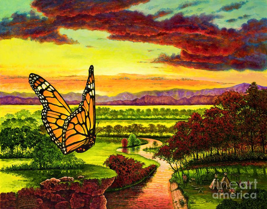 Sunshine Traveler-Monarch Painting by Michael Frank