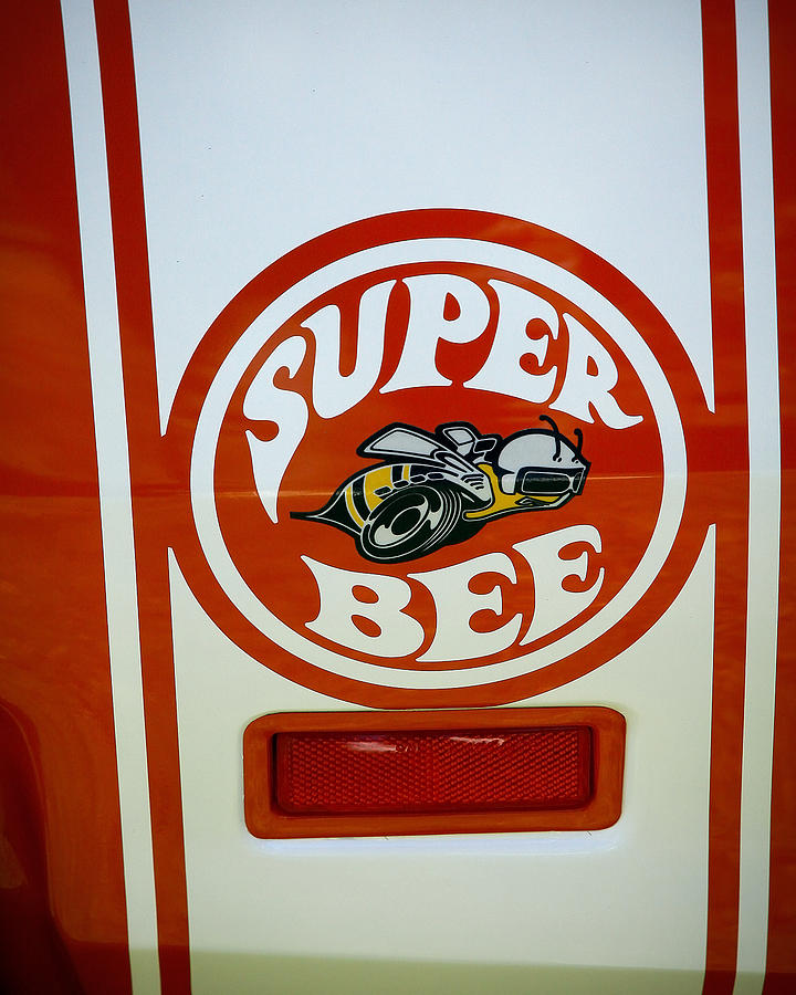 Car Photograph - Super Bee Logo by Steve McKinzie