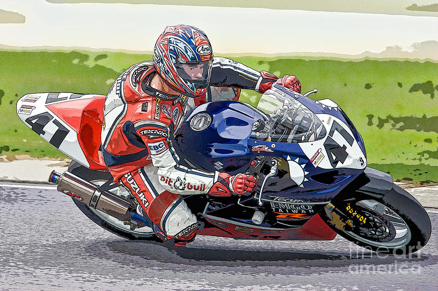 Superbike Racer I Photograph by Clarence Holmes