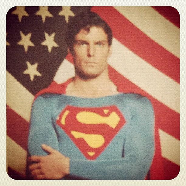 Superman Photograph - #superman #america #usa #flag by Kristin Rogers