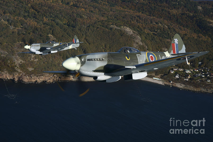 Supermarine Spitfire Mk. Xviii And Mk Photograph by Daniel Karlsson