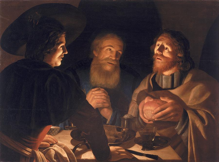 Bread Painting - Supper at Emmaus by Cryn Hendricksz Volmaryn