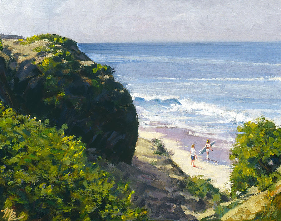 Surf Lovers Painting by Mark Lunde
