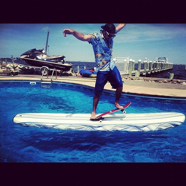 Summer Photograph - #surf #surfing #manual #paddleboard by Tyler Mcnee