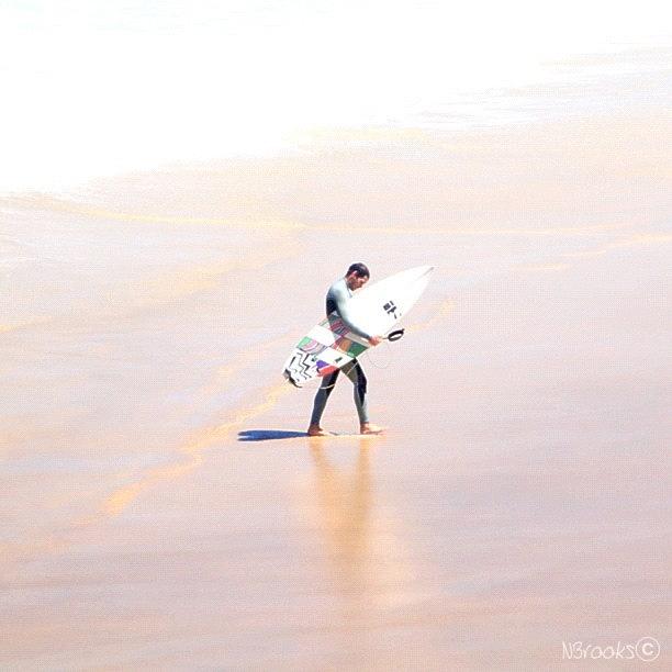 Australia Photograph - Surfer beach #forster #australia #igaustralia by Nicole Brooks