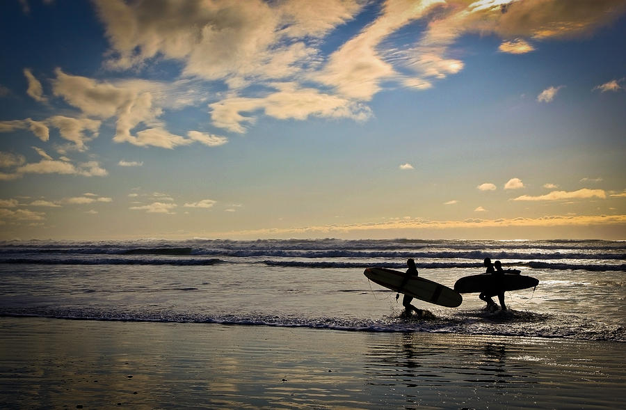 SURFS UP at Sunset Photograph by Athena Mckinzie