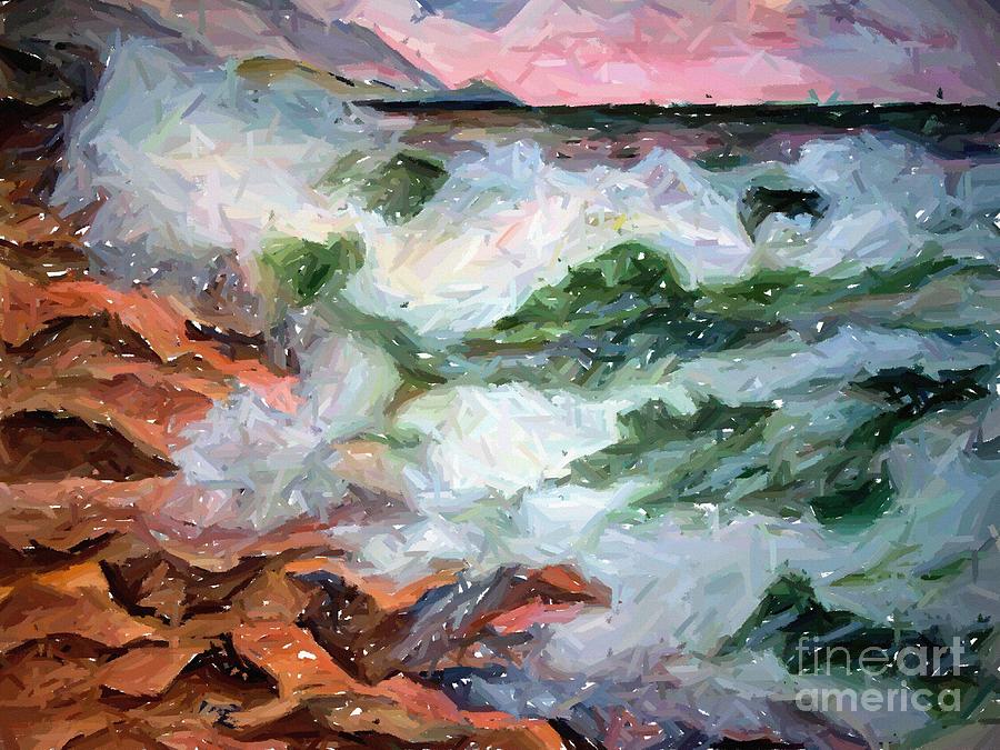 Surfs up Painting by Carol Grimes