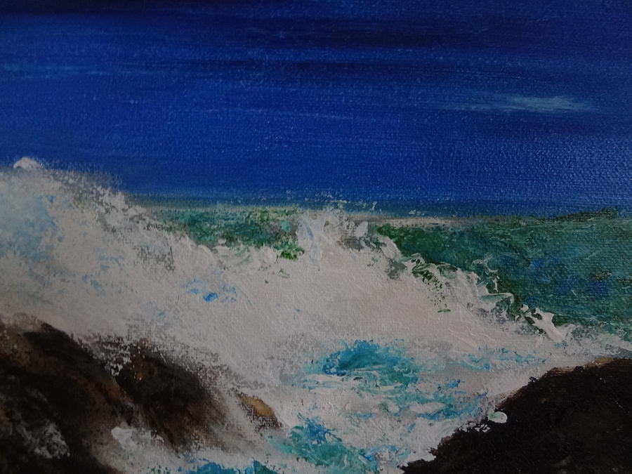 Ocean Painting - Surfs Up by Nancy Fillip