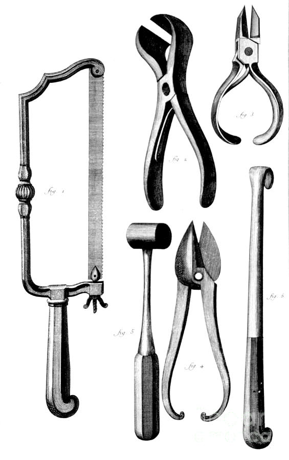 Surgical Instruments, 1772 Photograph by Science Source