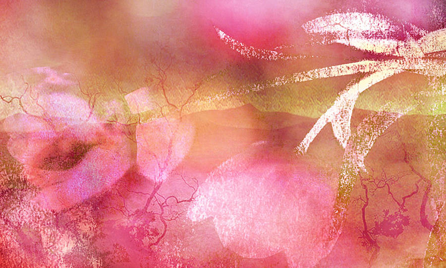Surreal Abstract Dreamy Pink Tulips Impressionistic Photograph by Kathy Fornal