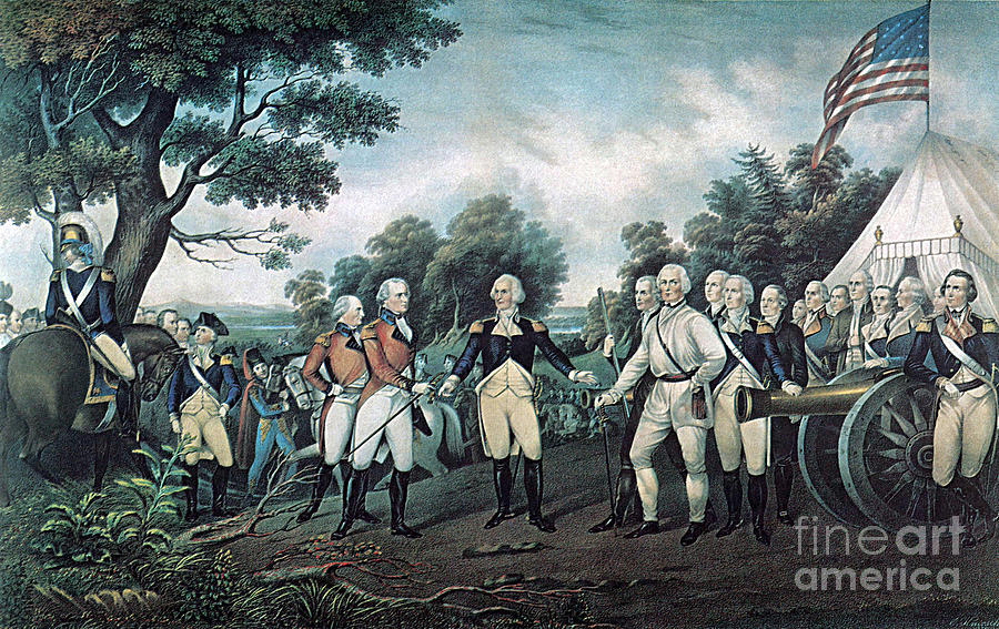 Surrender Of General Burgoyne, 1777 Photograph by Photo Researchers