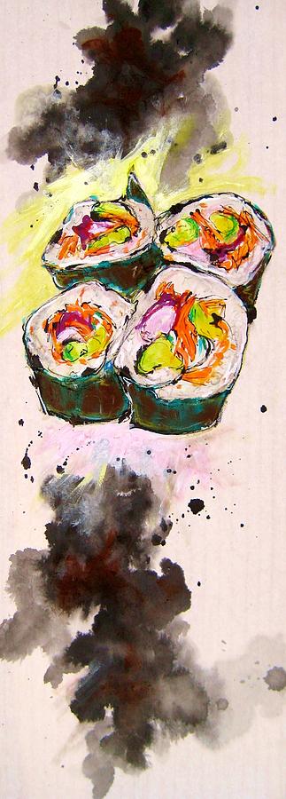 Sushi Roll Painting by Dan MacCosbe | Fine Art America