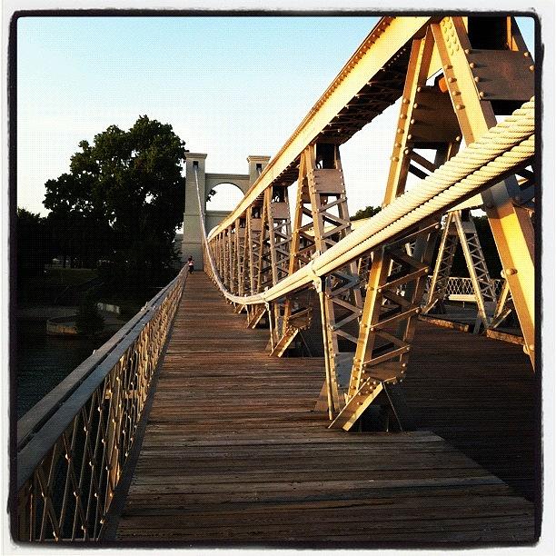 Waco Photograph - Suspension Bridge Walkway by Kristina Parker