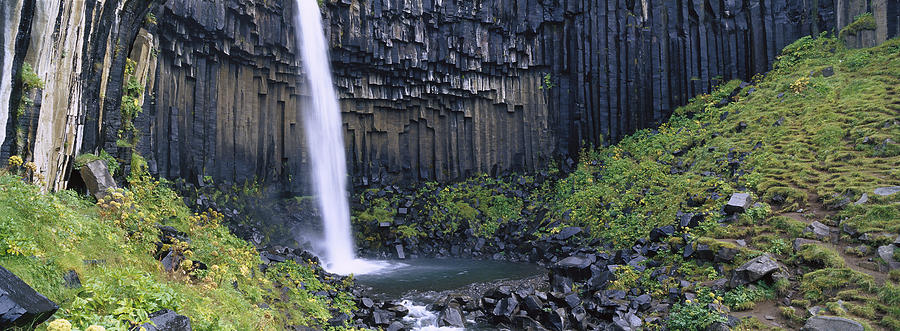 Svartifoss Waterfall, Flanked By Basalt Photograph by Cyril Ruoso