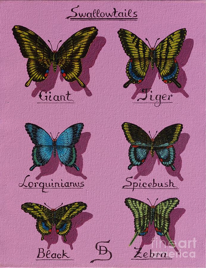 Butterfly Painting - Swallowtails by Dumitru Sandru